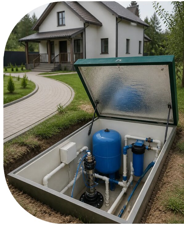 Автономное водоснабжение дома в Протвине от 152625 р. | АПаруса-Прн